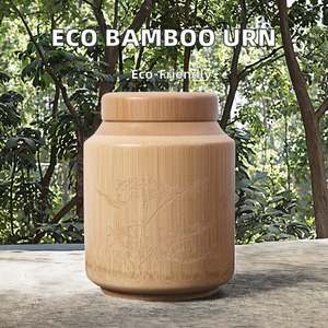 Guci Bambu Biodegradable dengan Pola Kustom, Wadah Ramah Lingkungan untuk Abu Hewan Peliharaan atau Manusia, Liontin Kremasi, Perlengkapan Pemakaman - Product Image 2