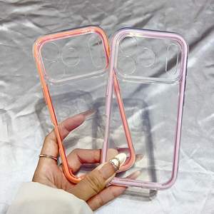 Funda para iPhone 17 Pro Max, de resina epoxi colorida, diseño dos en uno con ranura, cubierta completa a prueba de golpes. - Product Image 1