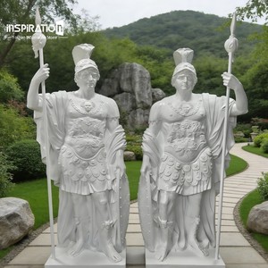 Statue <span class=keywords><strong>de</strong></span> <span class=keywords><strong>soldat</strong></span> romain en grès artificiel pour la décoration <span class=keywords><strong>de</strong></span> villa, sculpture <span class=keywords><strong>de</strong></span> figure européenne en pierre coulée - Product Image 3