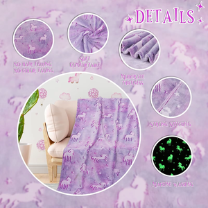 <span class=keywords><strong>Couverture</strong></span> polaire douce en flanelle licorne moderne pour bébés et enfants, rose mignon, pour canapé, <span class=keywords><strong>lit</strong></span>, hiver, 40x50 pouces - Product Image 6