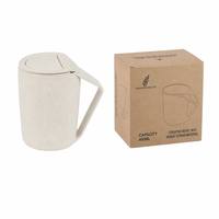 Mug à thé créatif en paille de blé avec couvercle rabattable, écologique et réutilisable, pour la maison et le bureau