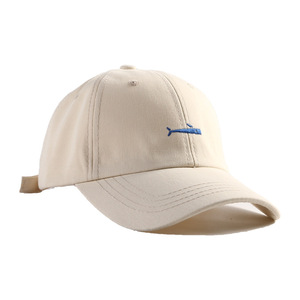 Unisex Baseball Cap Solid Color Cotton Whale Embroidered Sun Protection Hat Summer Outdoor Wear - Product Image 5