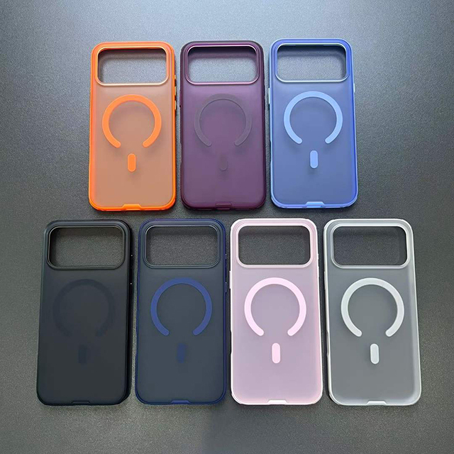 Luxury Magnetic Matte Frosted Skin Friendly Phone Cases for iPhone 18 Pro Max 14/15/16/17 Pro Translucent Cherry Red Cover 18Pro