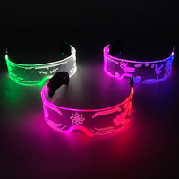 Lunettes lumineuses LED colorées originales, avec lumières néon clignotantes pour la décoration de soirées dansantes en boîte de nuit, en acrylique durable