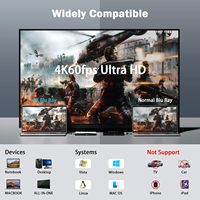Grabador y Reproductor de Blu-Ray 4K Externo, Unidad UHD 4K, USB 3.0 Tipo-C, Grabador de BD UHD Portátil para PC/Mac con Puertos SD/TF