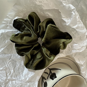 Coleteros Extra Grandes de Terciopelo de Seda Pura para Mujer, Personalizados, Estilo Vintage Dulce, Accesorios para el Cabello - Product Image 5