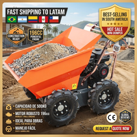 Mini-dumper sur chenilles robuste 500 kg 800 kg, mini-dumper sur roues avec basculement hydraulique et moteur diesel pour la construction