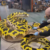 AA-11 Ular Piton Animatronik Realistis Ukuran Asli untuk Kebun Binatang dan Taman