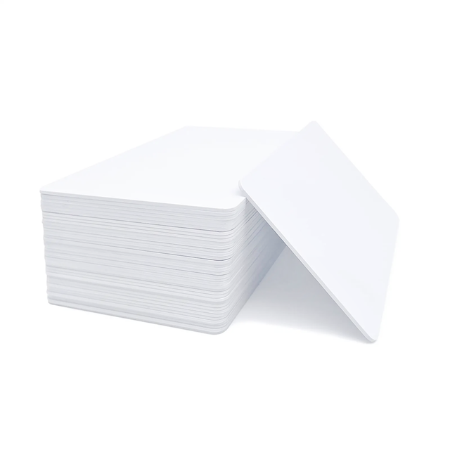 Custom Blank White PVC Cards with Rounded Corners for Thermal Printing ID Card Making Wholesale