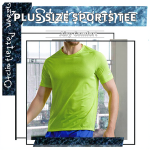 T-shirt tricoté à manches courtes pour homme grande taille, décontracté, sportif, séchage rapide, 200 grammes, polyester, col rond, respirant, personnalisable - Product Image 3