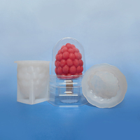 Moule en silicone de qualité alimentaire facile à utiliser en forme de framboise 3D réutilisable pour les outils de crème glacée faite maison