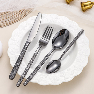 Stone Pattern Tableware Set 18 24 Piece Minimalist Western Steak Knife Fork Spoon <b>Gift</b> <b>Box</b> Business <b>Gifts</b> Solid Color - Product Image 2