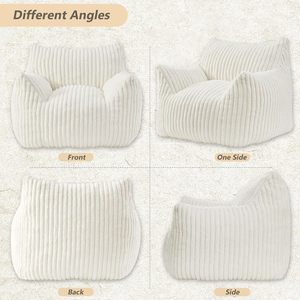 Divano a sacco in velluto a coste per bambini, comoda poltrona lounge a sacco per neonati, divano pigro da pavimento, poltrona imbottita accogliente <span class=keywords><strong>con</strong></span> braccioli per soggiorno - Product Image 6