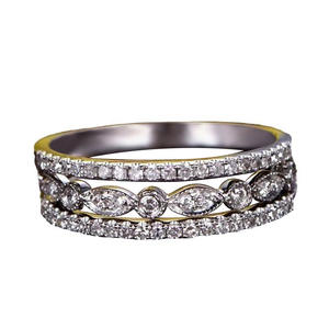 Q667 Women's Classic Marquise Cut Natural Diamond Engagement <b>Ring</b> <b>14K</b> White <b>Gold</b> Band With Pav Setting - Product Image 5