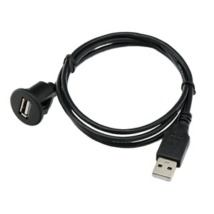 สายเคเบิล USB 2.0 แบบพอร์ตเดียว ชนิดตัวผู้-ตัวเมีย กันน้ำ สำหรับรถยนต์ รถจักรยานยนต์ เรือ แผงหน้าปัดรถยนต์ ใช้สำหรับต่อขยายและดัดแปลงข้อมูล - Product Image 2
