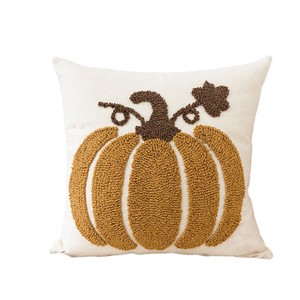Fodera <span class=keywords><strong>per</strong></span> cuscino lussuosa stile crema 2026, ricamata a forma di zucca, personalizzata <span class=keywords><strong>per</strong></span> divano, autunnale, Halloween, all'ingrosso - Product Image 3