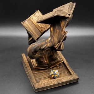 Personnalisé en gros peint à la main jeu de société rétro de haute qualité personnalisé résine ancien sort magique grand livre en forme de tour de dés - Product Image 6