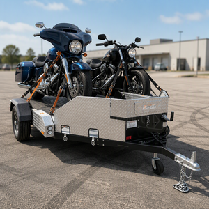 Remorque plate hydraulique légère à essieu unique pour Can-Am <span class=keywords><strong>Spyder</strong></span> F3, VTT, moto, balayeuse – Personnalisation disponible - Product Image 1