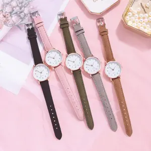 Wholesale Premium Factory Price Women'S Girls New All-In-One Fashion Stainless Steel Quartz Wrist Watch