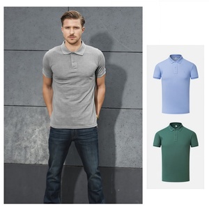 T-shirt Polo in cotone personalizzata da uomo a manica corta estiva traspirante Casual in cotone 100% Color Polo t-shirt - Product Image 2