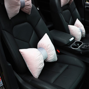 Appuie-tête et coussin de soutien lombaire pour voiture, en velours doux, coton PP, ensemble de 3-4 pièces pour coussin de siège de voiture, couleur unie, utilisation quatre saisons - Product Image 2