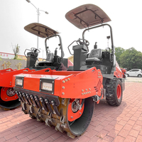 Matériel de construction : Mini-compacteur routier diesel ou essence de 3, 4, 5 ou 6 tonnes, rouleau compresseur autoporté pour asphalte avec pneus en caoutchouc