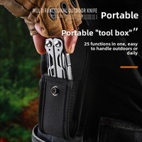 Pince multifonction pliable portable avec couteau, scie, ouvre-bouteille et embouts pour les réparations d'urgence en extérieur et en voiture