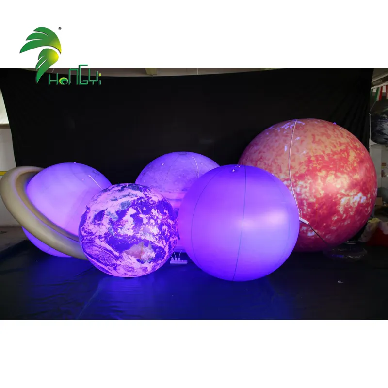 Hot Sale Giant aufblasbare Vanity Planet PVC Material LED aufblasbare Sonnensystem Planeten für Event