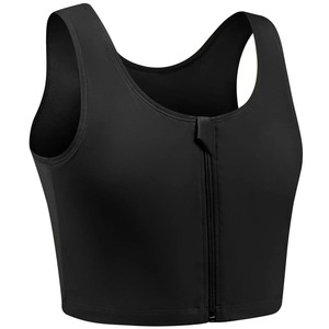 80% in Nylon 20% Spandex da donna Transgender maschietto con cerniera traspirante con chiusura a metà petto - Product Image 2