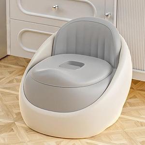 Siège de toilette d'apprentissage pour bébé en plastique avec coussin en PU souple et couvercle, chaise de propreté en plastique pour bébé - Product Image 3