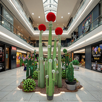 Grandes plantes artificielles de cactus tropicaux PE de haute assurance design de luxe de 295cm de hauteur pour l'aménagement paysager de l'herbe PE décorative d'intérieur