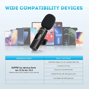 PIX-LINK Vente en gros d'usine K11  <span class=keywords><strong>Tik</strong></span> <span class=keywords><strong>Tok</strong></span> Best Seller Microphone sans fil cravate USB pour iPhone Android - Product Image 4