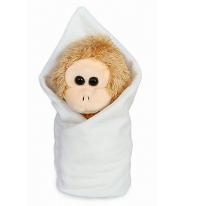 1178 all'ingrosso ODM OEM fabbrica neonato piccola scimmia d'oro peluche giocattolo giallo scimmia peluche con telo da bagno - Product Image 2