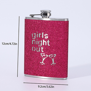 Coffret Cadeau Tendance : Mini Flacon à <span class=keywords><strong>Whisky</strong></span> <span class=keywords><strong>Rose</strong></span> Scintillant en Acier Inoxydable de 8 oz pour Fille – Promotionnel - Product Image 2