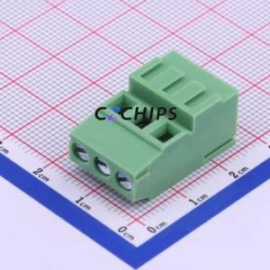 XYEEK500-5.08-3P Screw Terminal Block Through hole Component (THT),P=5.08mm Connector 1x3P 5.08mm Green Through Hole - Product Image 1