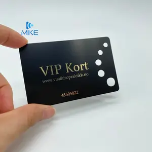 Preto personalizado e ouro aço inoxidável negócio vip metal cartão