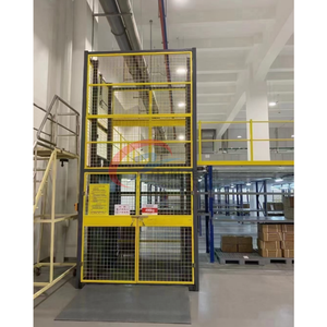 Lift Kargo Hidrolik Bersertifikasi <span class=keywords><strong>CE</strong></span> untuk Gudang, Kapasitas 1000kg, <span class=keywords><strong>Elevator</strong></span> Barang Indoor Outdoor dengan Platform Pengangkat Barang Berjaring - Product Image 2