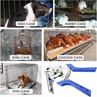 Pince à anneaux en acier inoxydable multifonctionnelle avec 600 agrafes en M pour clôtures en grillage, cages à poulets et anneaux de serrage