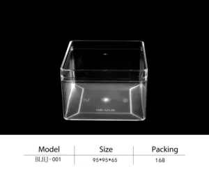 Plastic Transparent Mousse Pudding Cup Cookie Jar Fruit Mille-feuille Soy Milk Cake Dessert Packaging Box