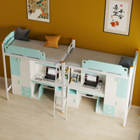 Lit de dortoir combiné moderne pour étudiants et employés avec bureau intégré – Conception de mobilier scolaire