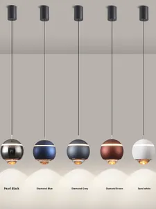 Éclairage Salon Chevet Moyen Suspension Haut de Gamme Moderne Minimaliste Bar Table Réglable Cordon Suspendu LED Aluminium - Product Image 6