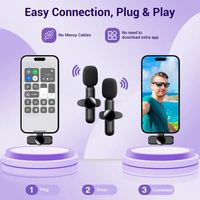 K3 Wireless Laval ier Mikrofon Audio aufnahme Rausch reduzierende Mini-MIC für IOS Android Mobile Phone Tiktok Live Stream Broadcast
