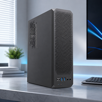 Boîtier de bureau MATX SOHOO-Micro-ATX 8,3 litres SFF, panneau frontal en maille, conception sans outils