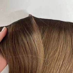 Vente en gros <span class=keywords><strong>de</strong></span> mèches <span class=keywords><strong>de</strong></span> cheveux Remy russes à micro-perles, alignées sur la cuticule, pour extensions <span class=keywords><strong>de</strong></span> cheveux Halo, couleur ombrée, pour <span class=keywords><strong>queue</strong></span> <span class=keywords><strong>de</strong></span> <span class=keywords><strong>cheval</strong></span> à clip - Product Image 3