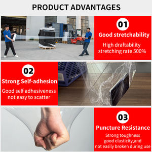 Ss प्रमाणित रंगीन उच्च शक्ति एलडीपे और खिंचाव फिल्म 100 मीटर नमी-प्रूफ पैलेट लपेटें - Product Image 3