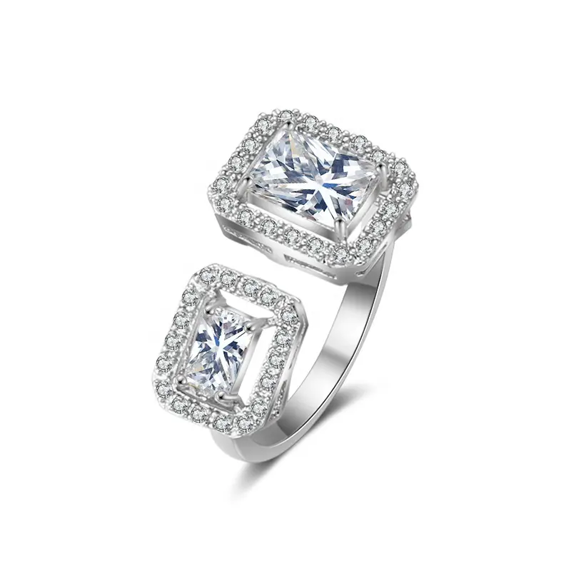 RAKOL RP2141 cubic zirconia open ring Bid gemstone ring jewelry for women 2022 new