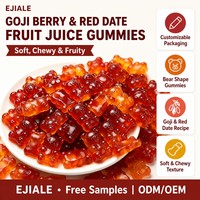 EJOUA Chinese Wolfberry Red Date Fruit Juice Gummy Candy Bulk Wholesale Chewy Fruit Snacks