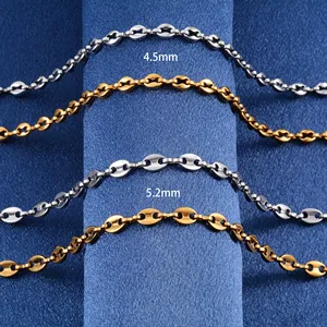 سلاسل قهوة يدوية الصنع من الفولاذ المقاوم للصدأ، إكسسوارات مجوهرات للرجال والنساء، قلادة تشوكر للرقبة، هدية يمكنك صنعها بنفسك - Product Image 3