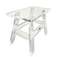 Tabouret en acrylique personnalisé, pouf multifonctionnel pour banc à chaussures d'entrée, tabouret de bar, siège de salle de bain et de douche, mobilier moderne