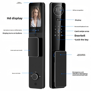 Thông minh Wi-Fi kích hoạt kỹ thuật số Khóa vân tay nhận dạng khuôn mặt mật khẩu thẻ chìa khóa mở khóa cho Hợp kim nhôm Doors-4200mAh Pin - Product Image 5